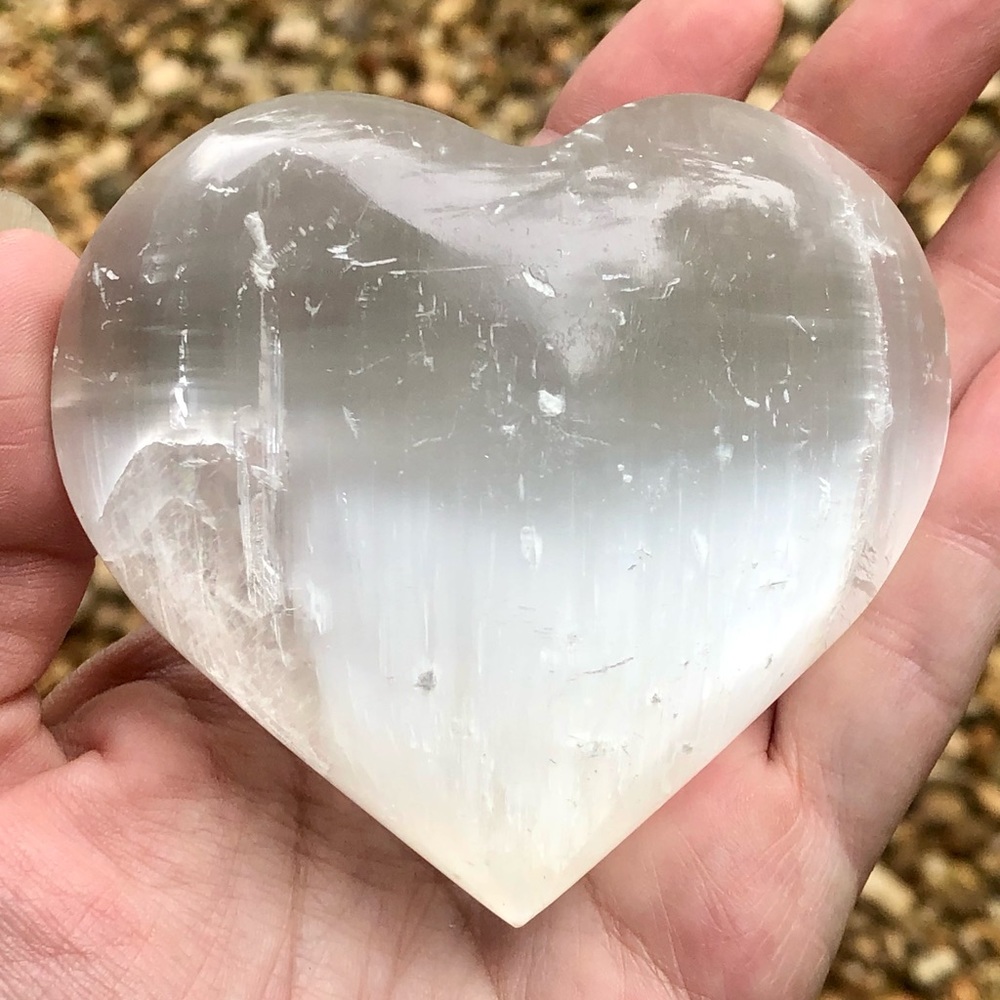 XL Selenite heart